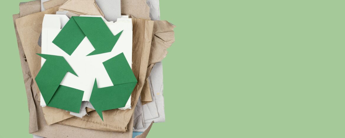 recycling-concept-flat-lay