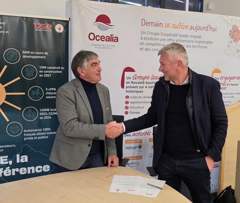 Océalia et TSE s’associent pour développer des projets agrivoltaïques Océalia et TSE s’associent pour développer des projets agrivoltaïques